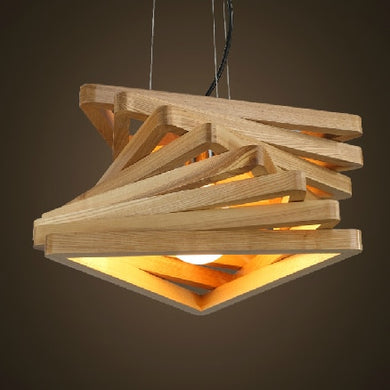 Wood Dining Hall Hanging Lamps