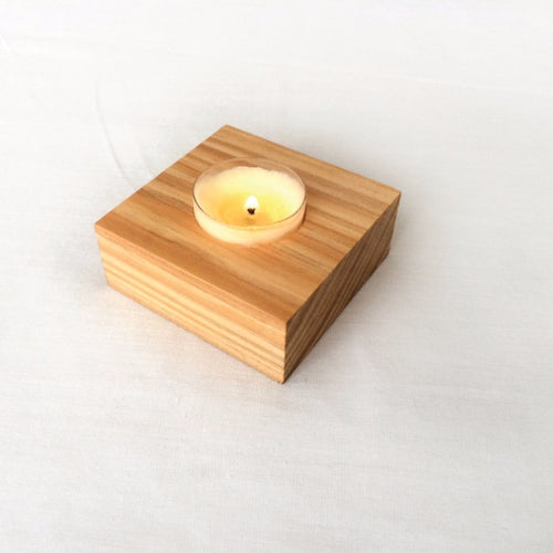 Wooden Candlestick Candle