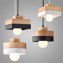 Load image into Gallery viewer, Solid Wood Square Round Chandelier