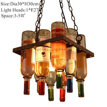 Load image into Gallery viewer, Wine Bottle Iron Pendant Light